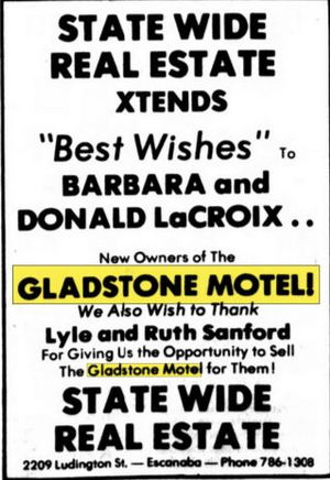 Gladstone Motel - Mar 1976 Ad On Sale